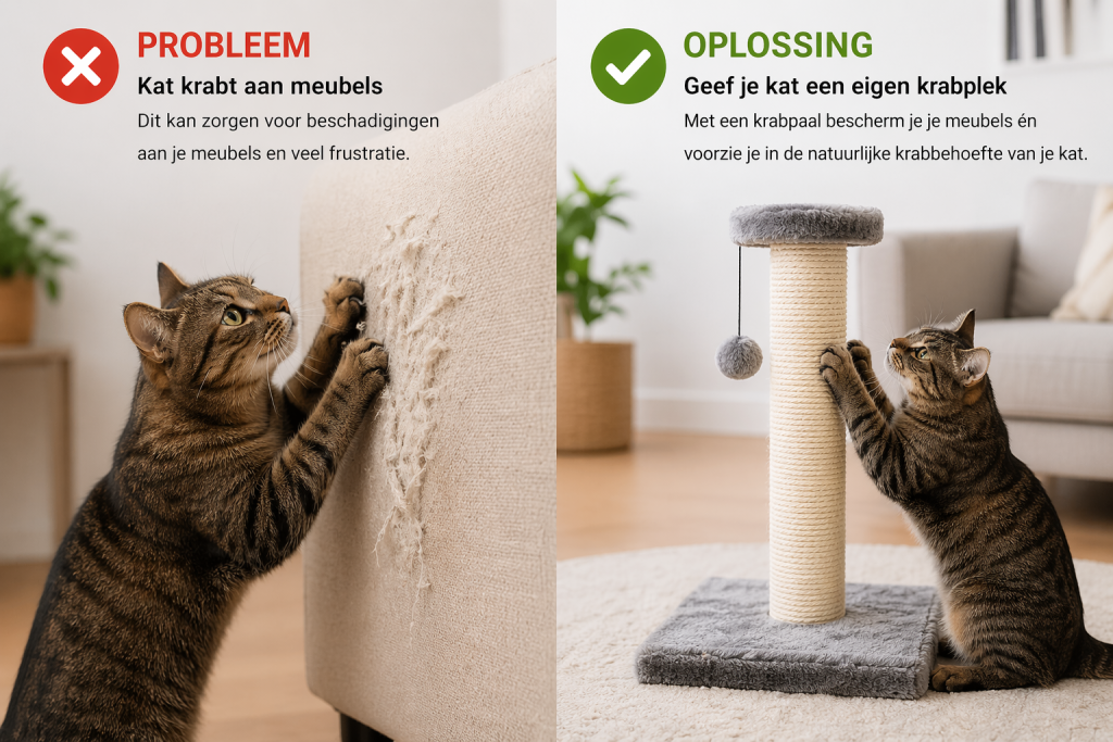 kat krabt aan meubels