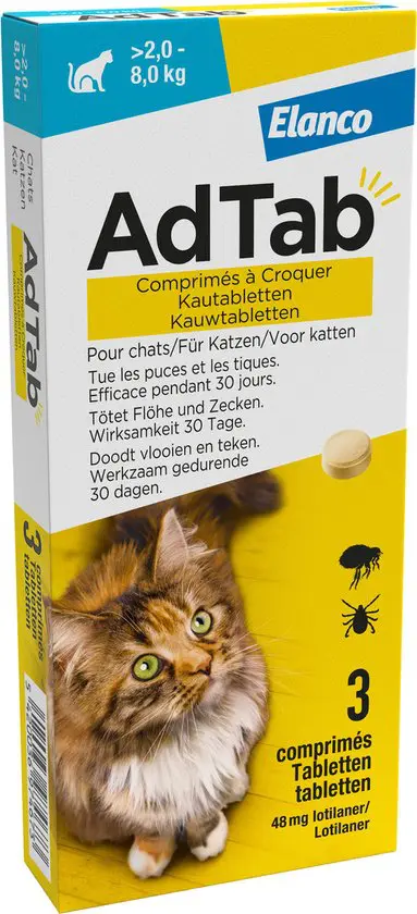 Elanco AdTab anti vlooien en teken