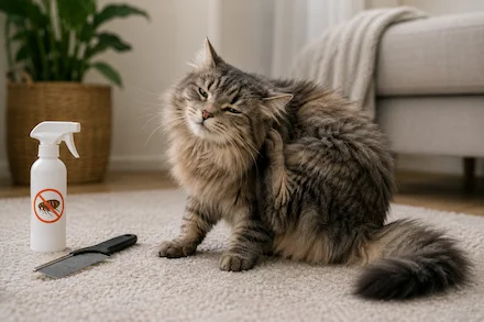 Vlooien kat bestrijden