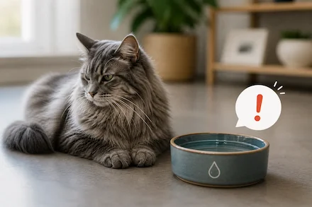 kat drinkt niet goed