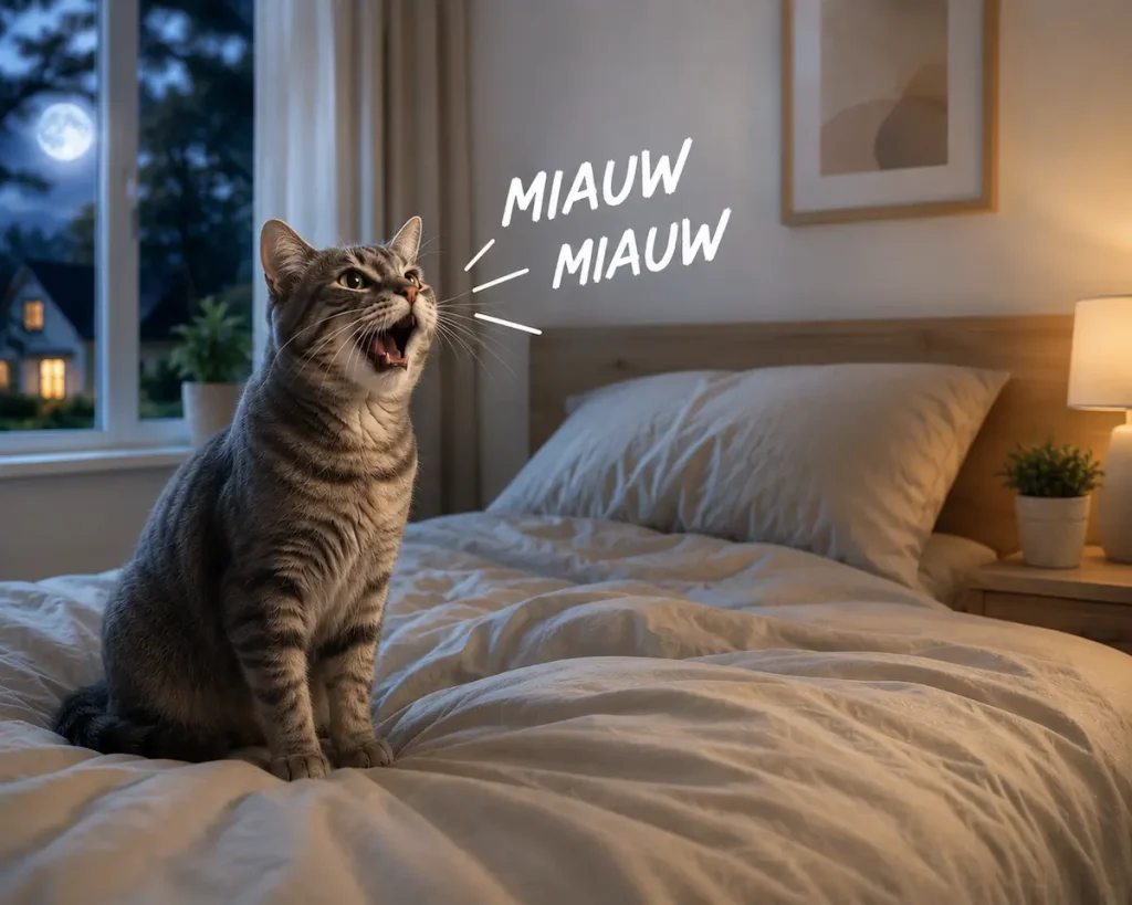 Kat miauwt veel